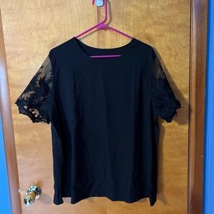 NWOT SHEIN Lace Sleeve Shirt
